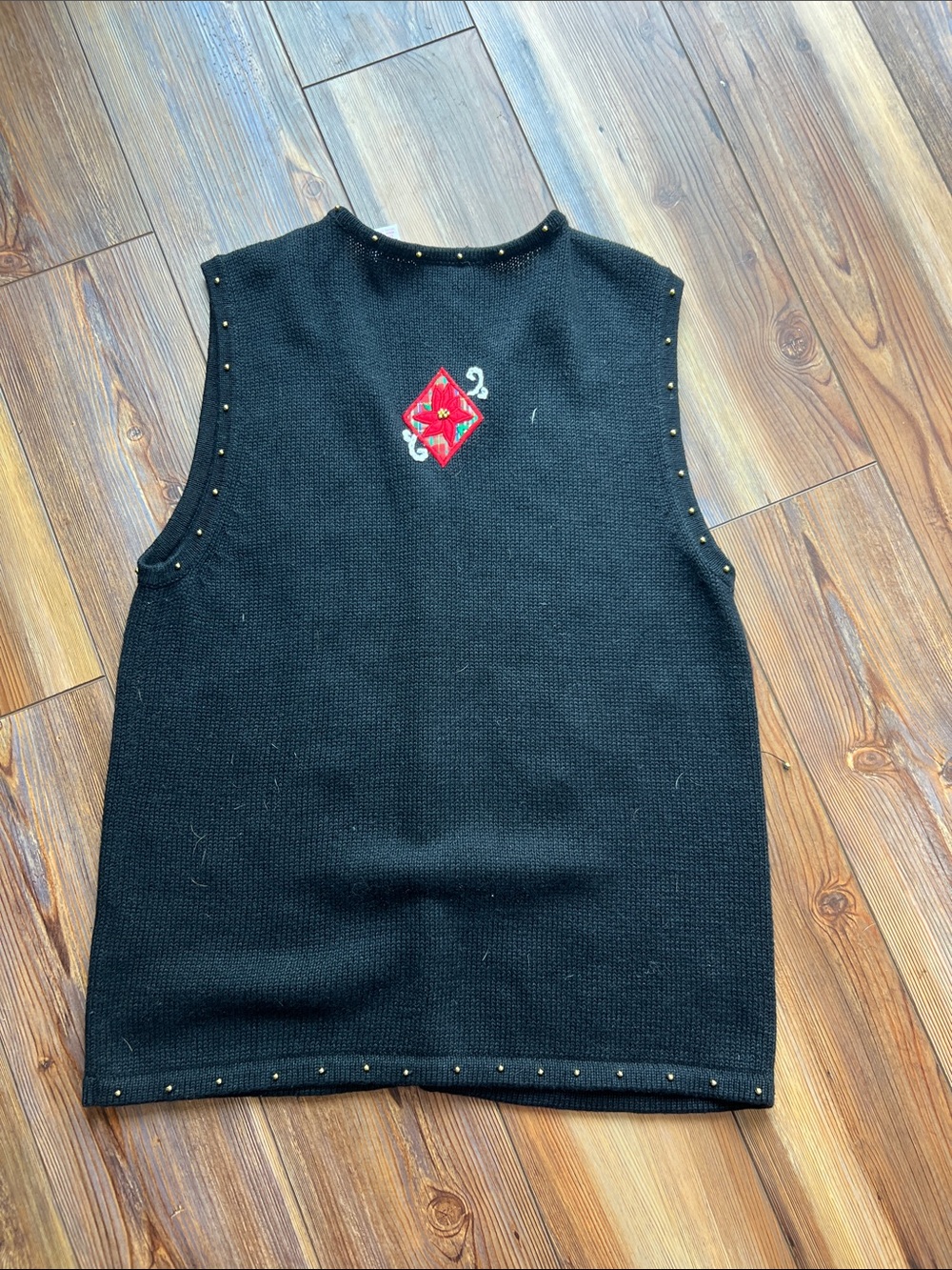Pappagallo Black Knit Christmas Vest - Picture 7 of 7
